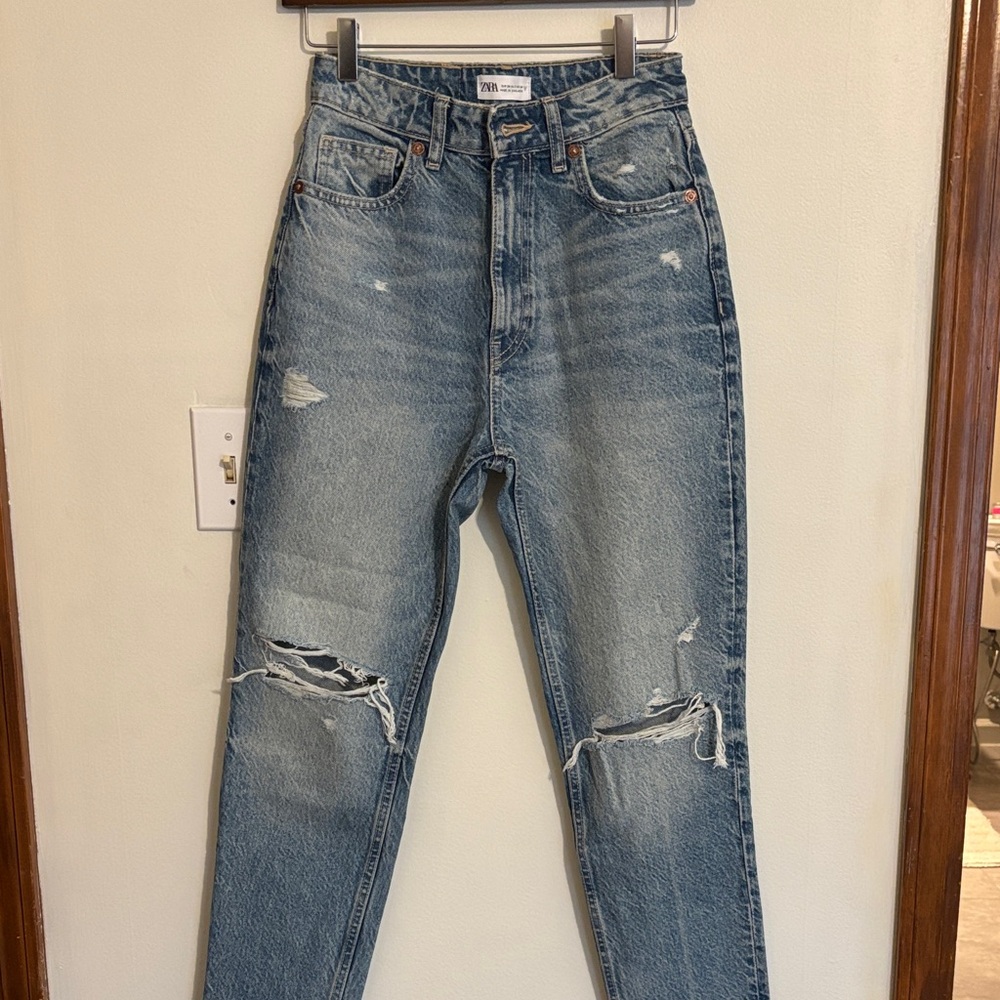 Zara Blue Straight Leg Jeans
